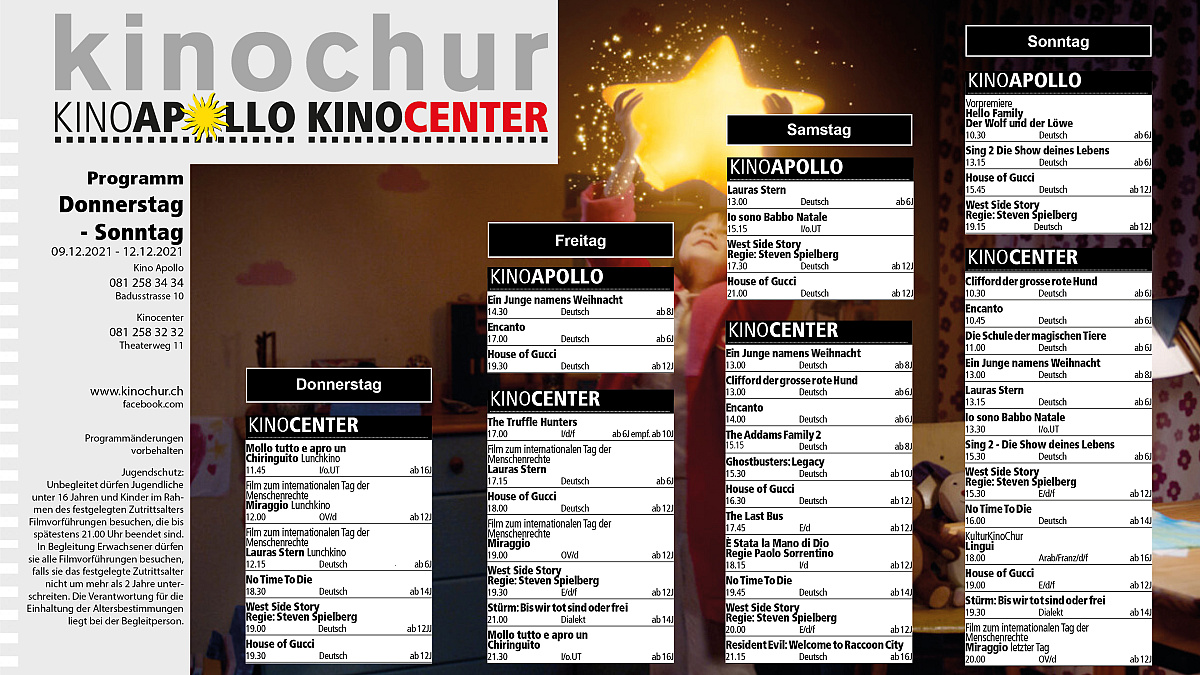 Kinoprogramm - Aktuelles - KinoChur, Kinocenter und Kino Apollo